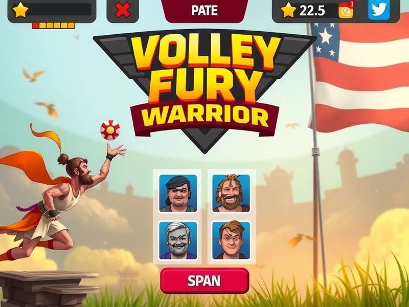 Volley Fury Warrior Game Main Screen