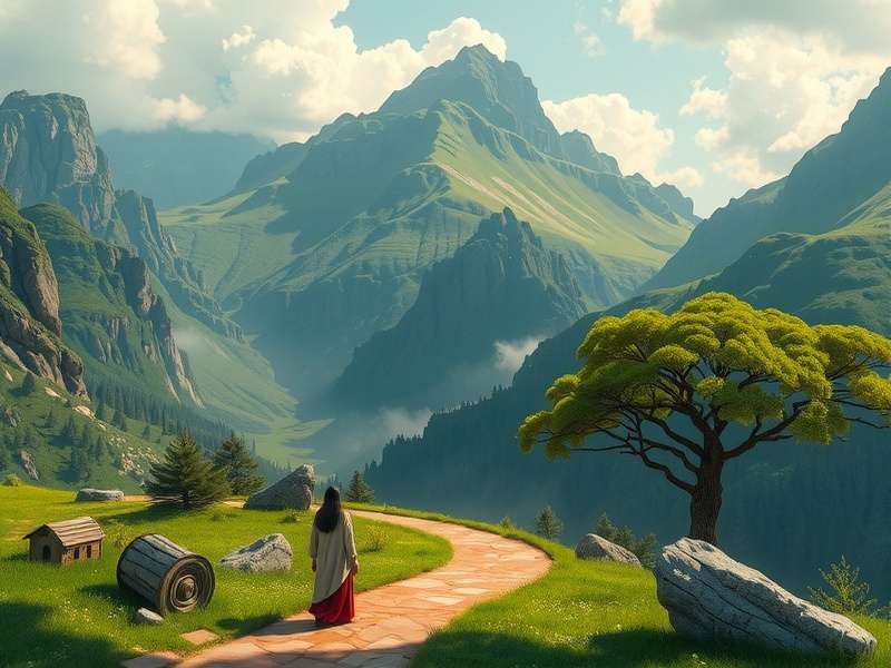 Saffron Mystic Journey mystical landscape