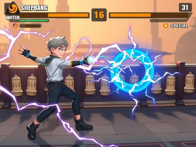 Umesh S Thunder Bolts gameplay screenshot showing character using thunder powers