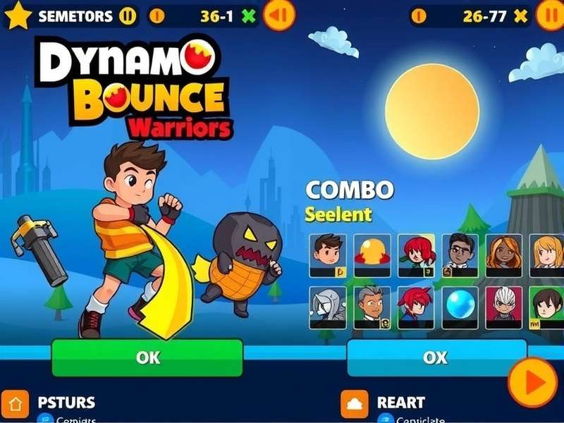 Dynamo Bounce Warriors character selection screen