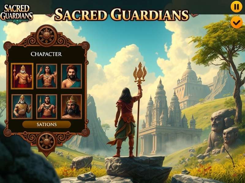 Character selection screen showing various Indian mythological figures