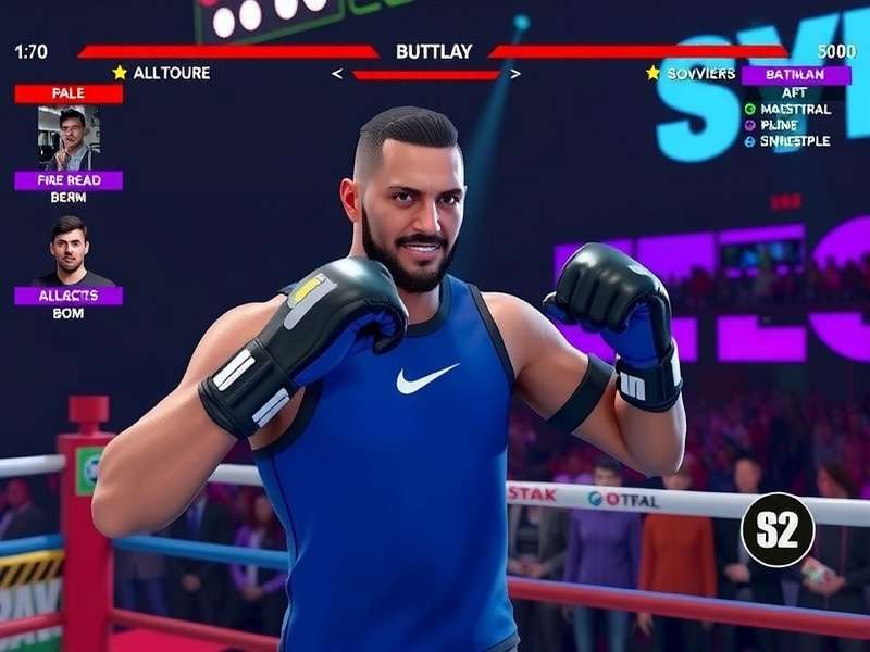 Glove Royal Rumble gameplay screenshot showing character with special gloves