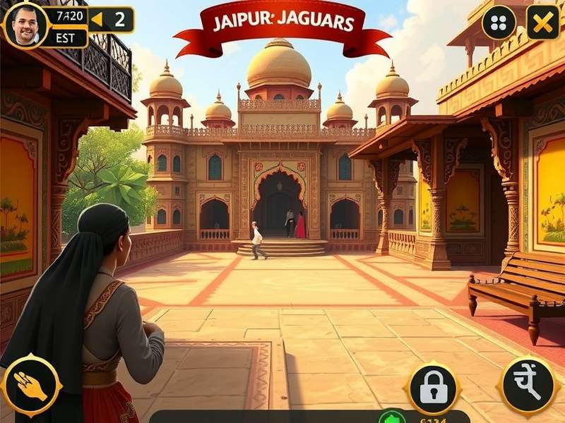 Jaipur Jaguars Time Travelers gameplay screenshot showing historical Indian setting