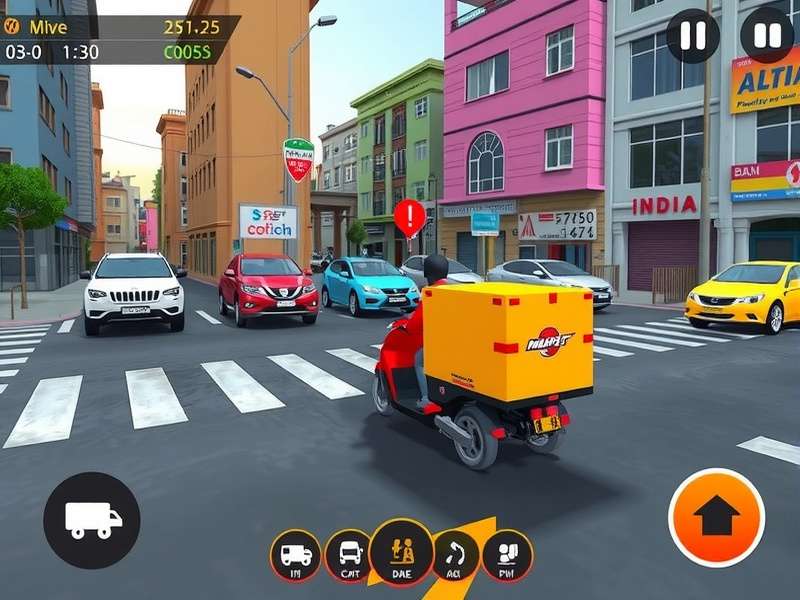 Speed Courier showing different Indian city environments