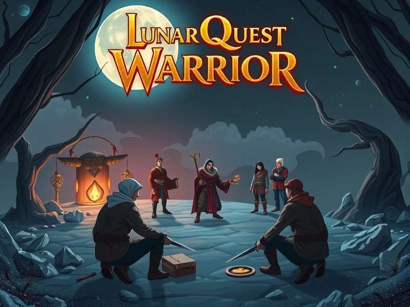 Lunar Quest Warrior gameplay screenshot showing character in mystical environment