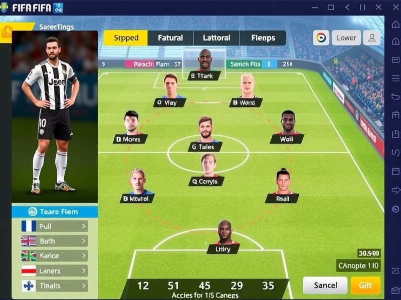 FIFA Mobile Strategy Pro tactical setup screen