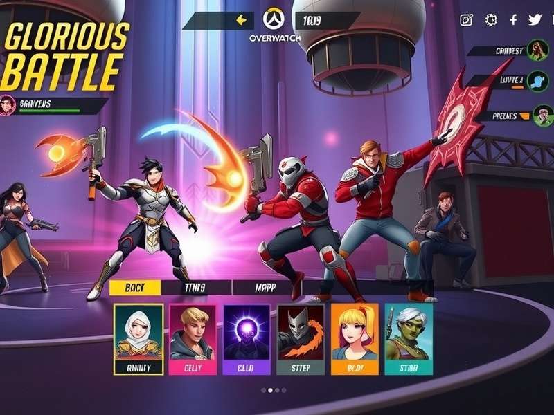 Overwatch Glorious Battle community event with cosplayers