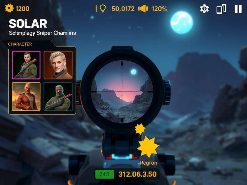 Solar Sniper Champion gameplay screenshot showing sniper scope view