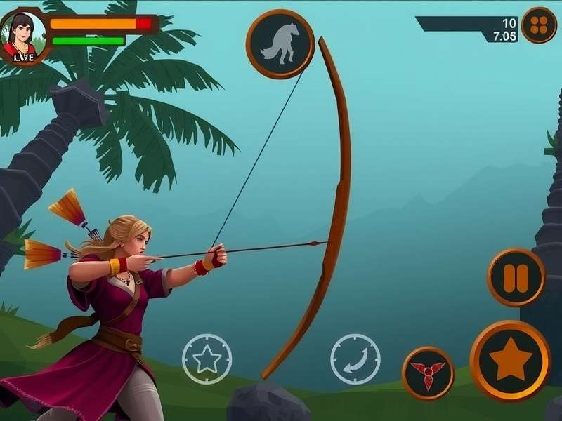 Arcane Arrow Surat Shootout gameplay screenshot showing archery battle