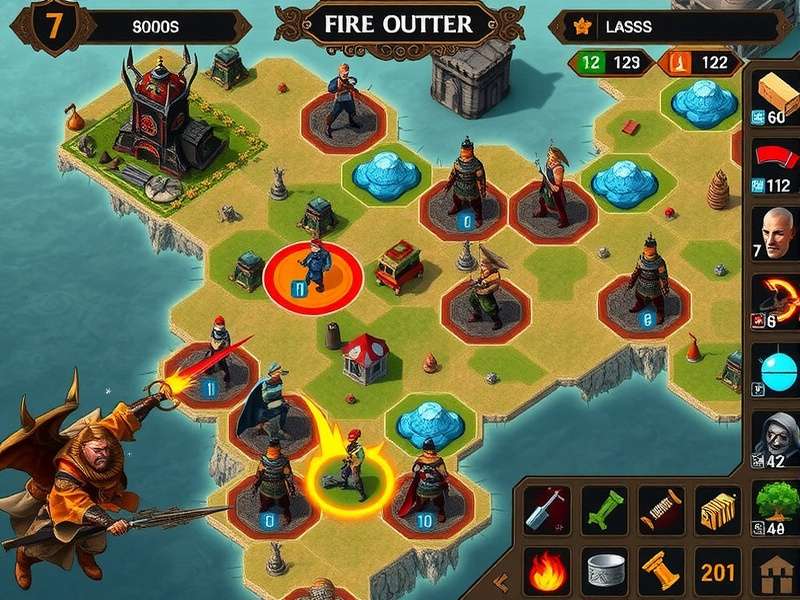 Ashen Armies Fire Warfare gameplay screenshot showing tactical combat