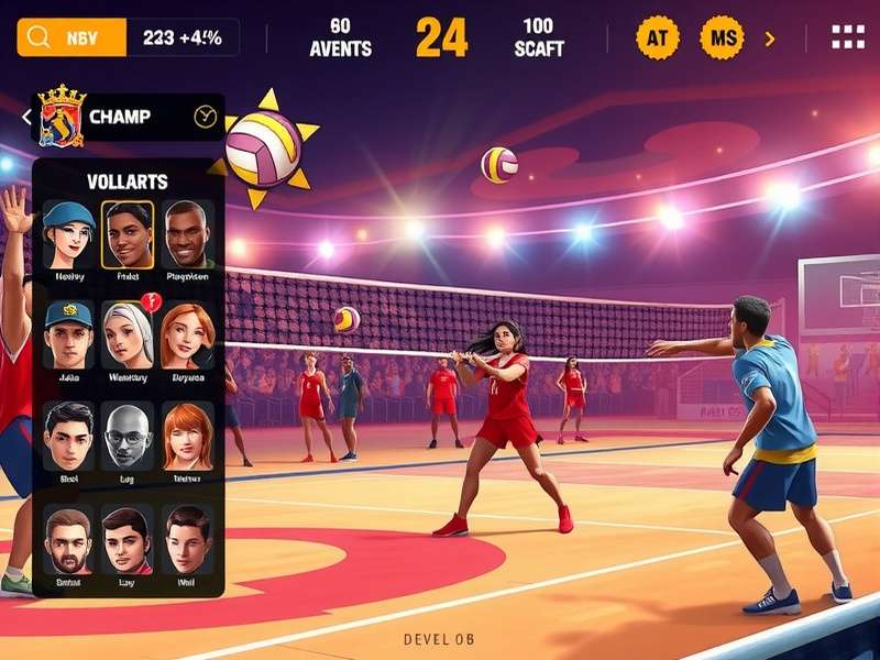 Volley Royals Champ community event with players gathering