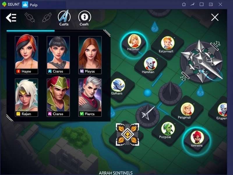 Arrah Sentinels gameplay screenshot showing character selection interface