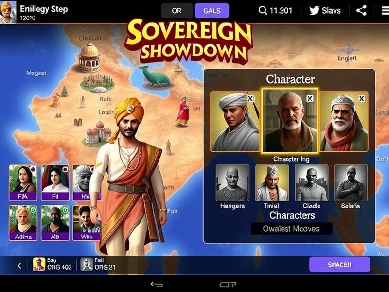 Sovereign Showdown map showing diverse Indian landscapes