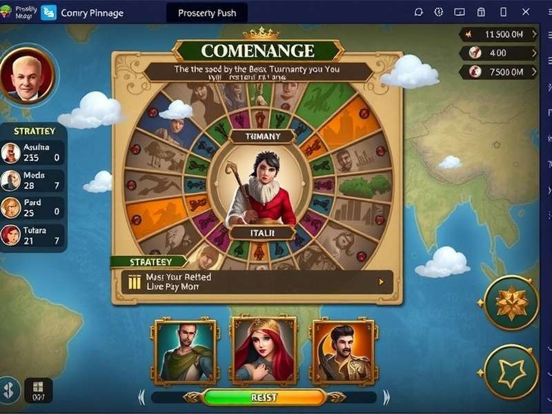 Prosperity Pinnacle Push gameplay screenshot showing strategic interface