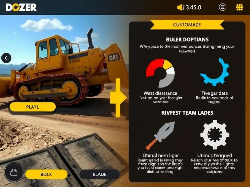 Dozer Dominance gameplay screenshot showing bulldozer in action