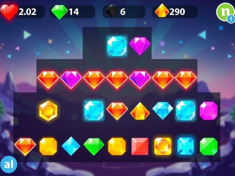 Pune Diamond Dash level progression showing different gem types
