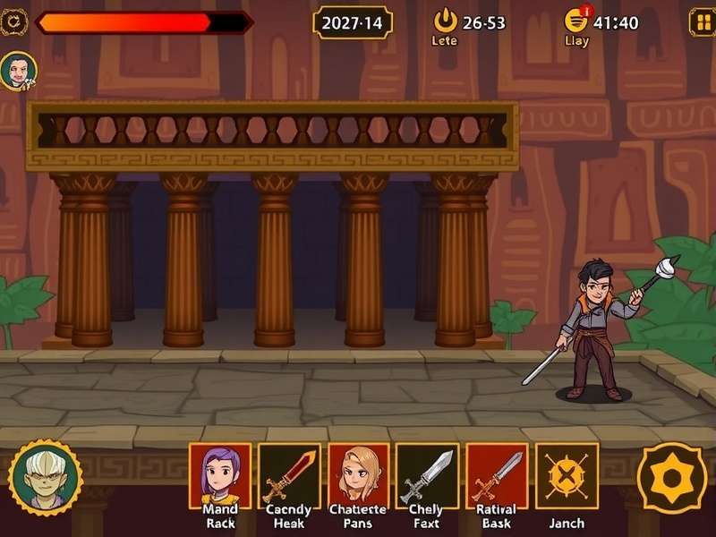 Raj Rush Explorer gameplay screenshot showing character in ancient temple