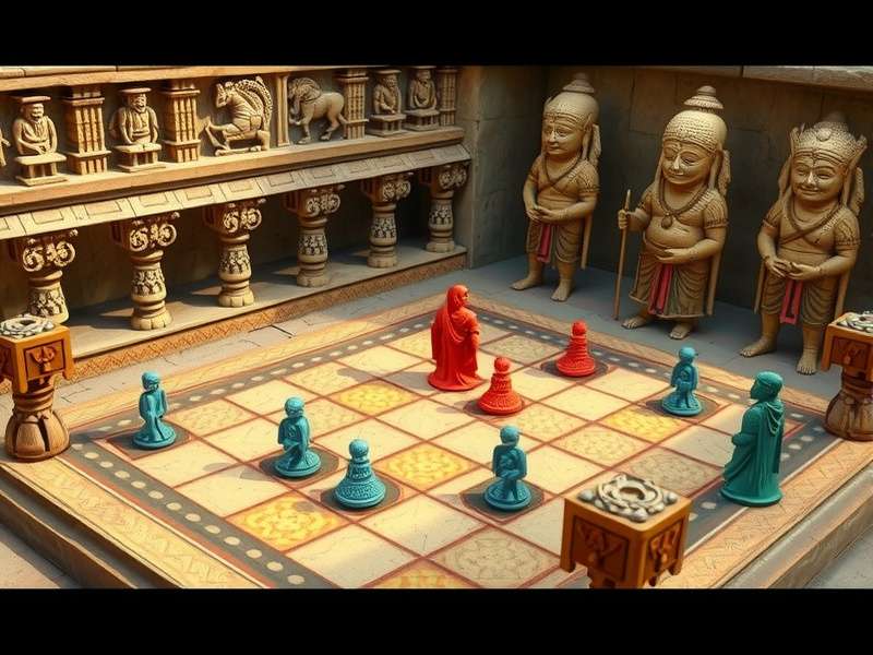 Modern recreation of Pandya Protector showing detailed game pieces and board