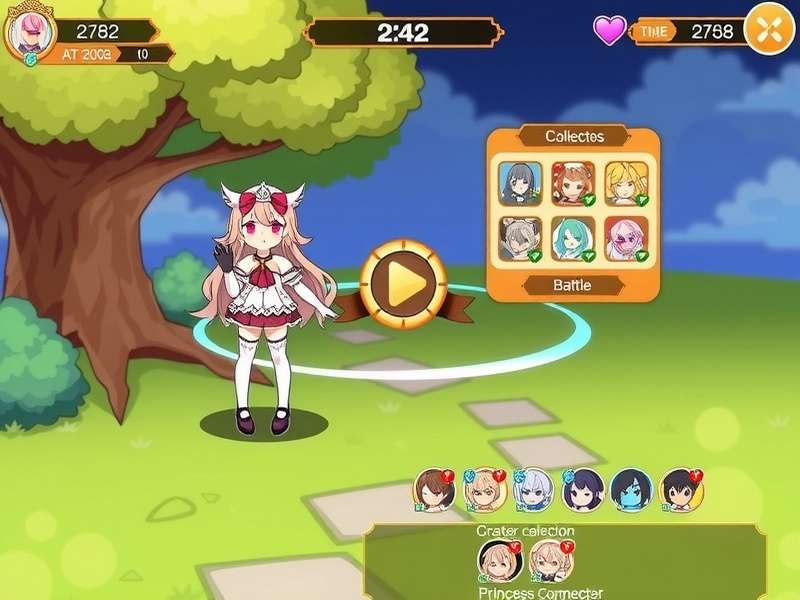 Princess Connect Gacha Game character collection screen