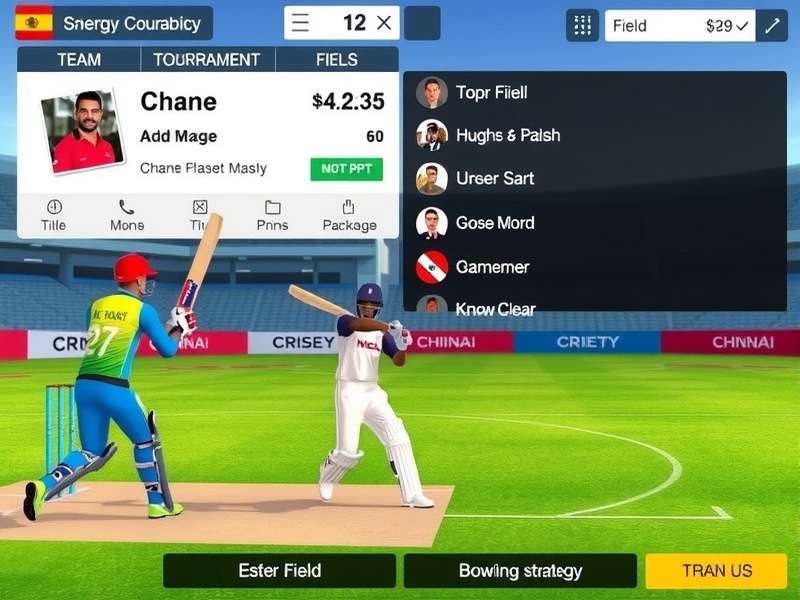 Chennai Cricket Rush tournament mode with team selection