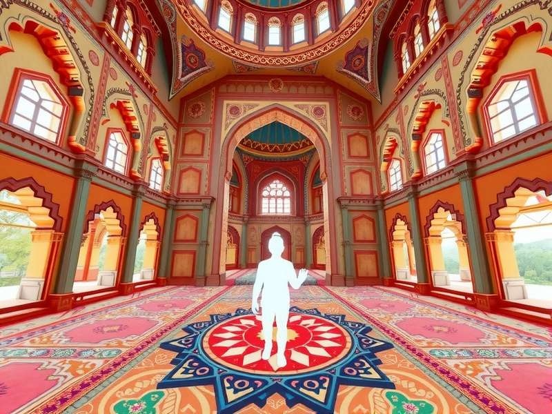 Jama Masjid Journey puzzle-solving interface showing architectural details