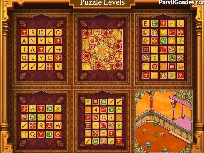 Different puzzle types in Panch Mahal Puzzle Quest