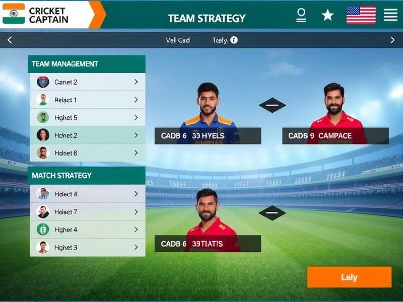 Indian Cricket Captain Pro Match Strategy Screen