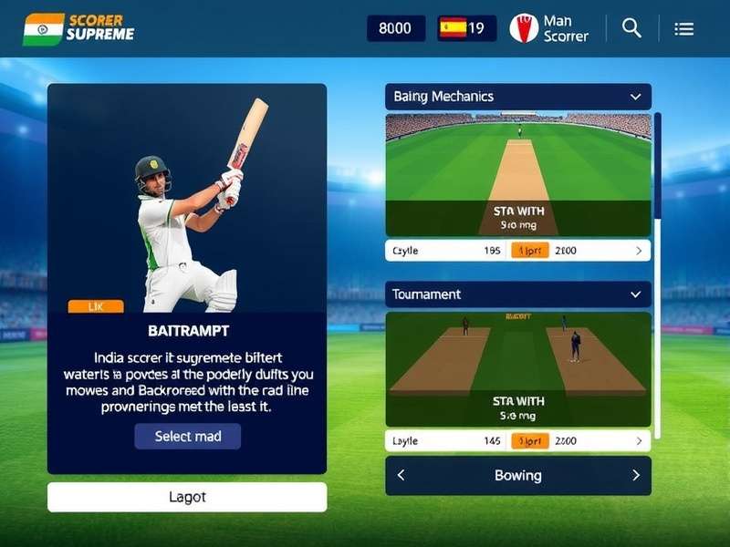 India Scorer Supreme bowling and fielding interface