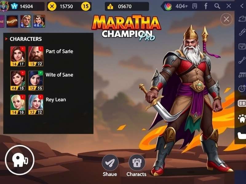 Maratha Champion Pro gameplay screenshot showing warrior characters