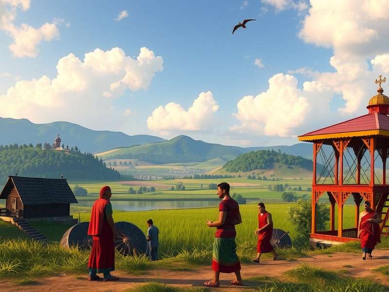 Assam Glamour Odyssey gameplay screenshot showing beautiful Assamese landscape