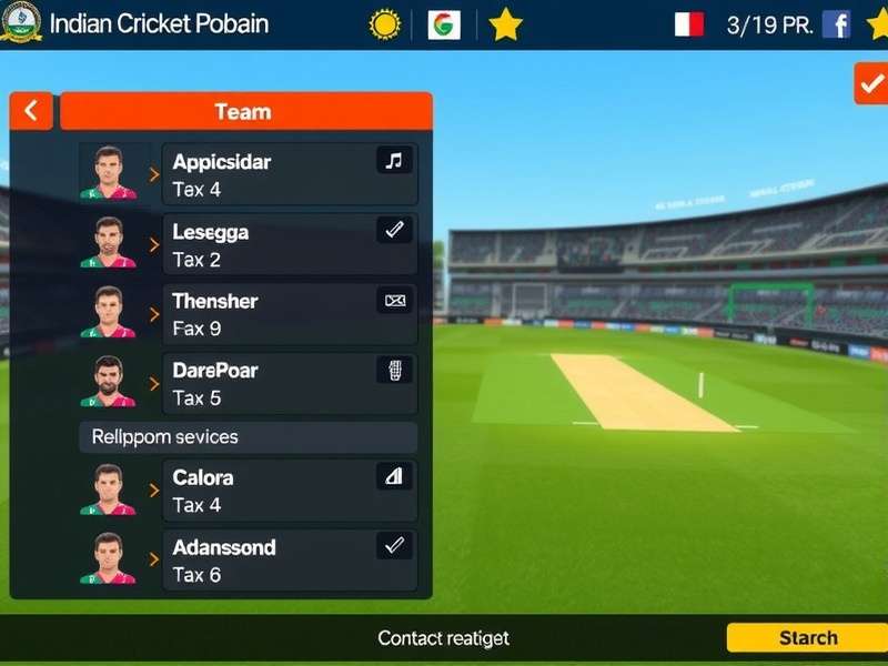 Indian Cricket Captain Pro Game Interface
