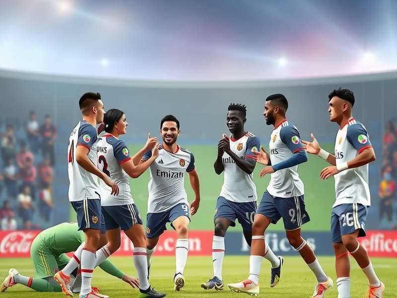 Portrait of star Goa Skillful Midfielders players in action