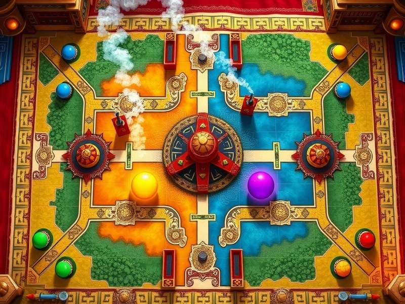 Traditional Margao Wondrous Path Board Traditional Margao Wondrous Path game board setup