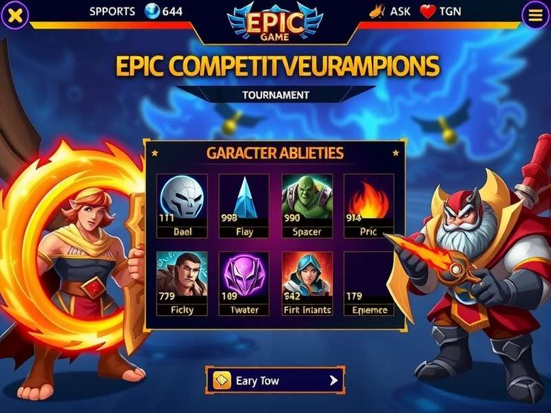 Epic End Game Champions gameplay screenshot showing character abilities