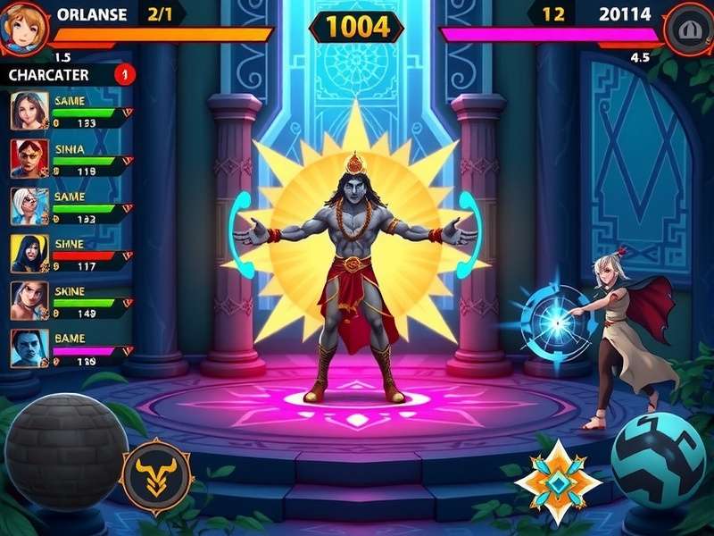 Character selection screen in Shiva S Mystical Trial