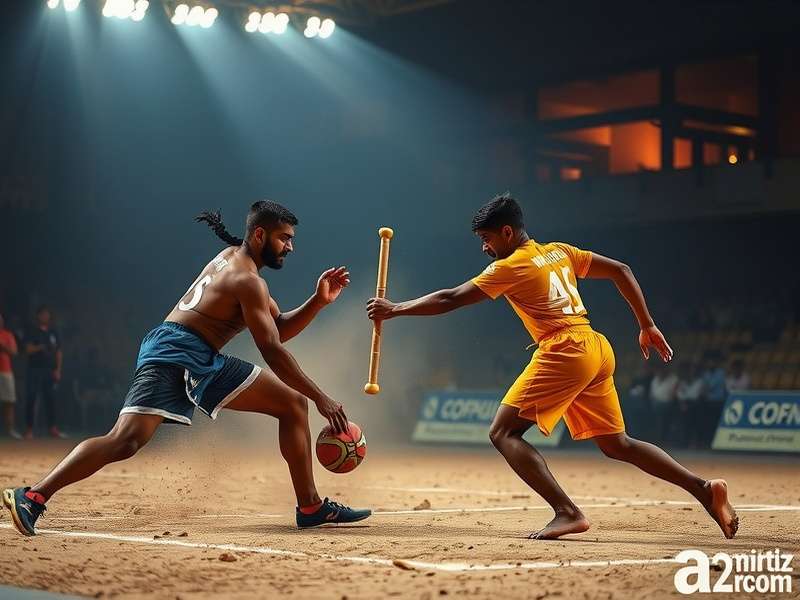 Kabaddi Thunder Strike raid in progress