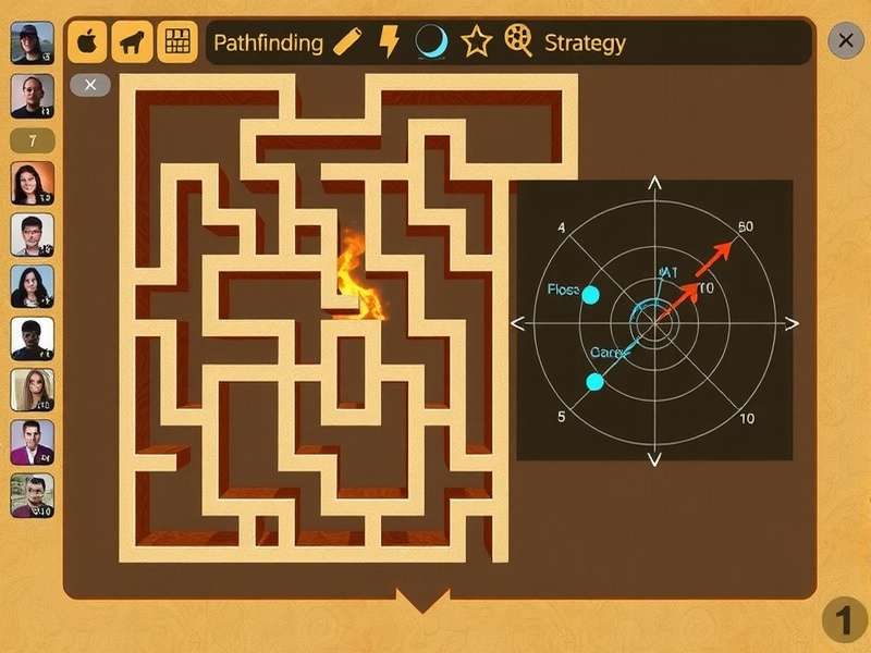Strategy diagram for Maze Marvel Pro showing optimal pathfinding