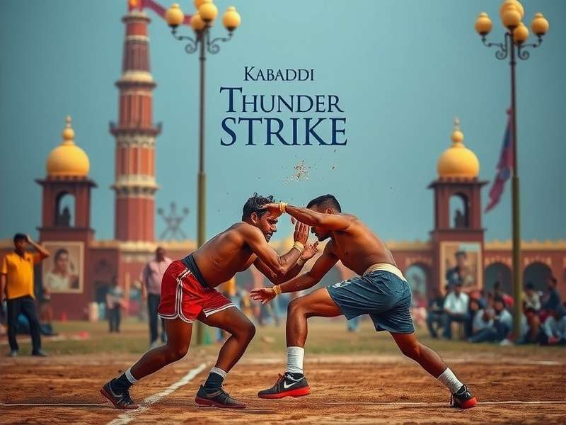 Kabaddi Thunder Strike match action