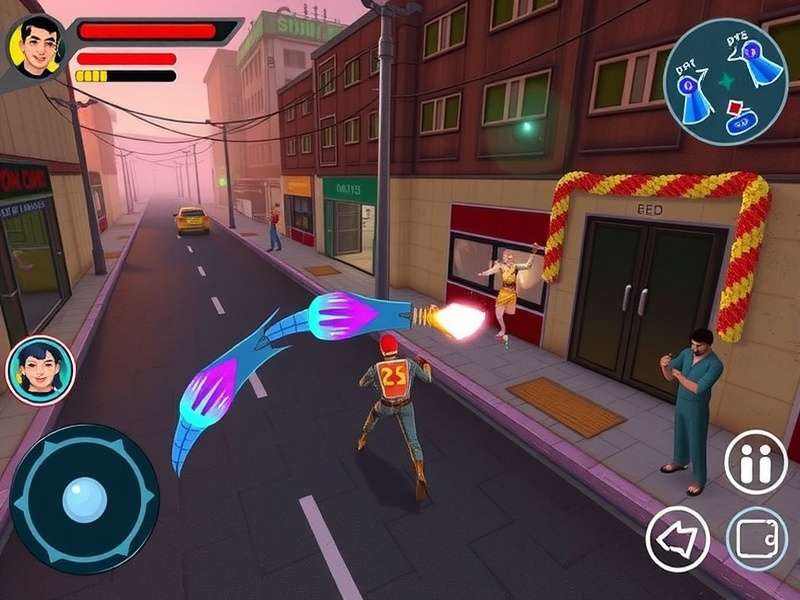 Delhi Daredevil Gameplay - Urban Navigation Delhi Daredevil gameplay screenshot showing character navigating urban environment
