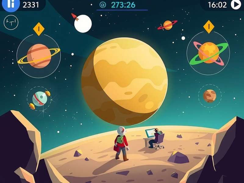 Planet Pioneers educational features illustration