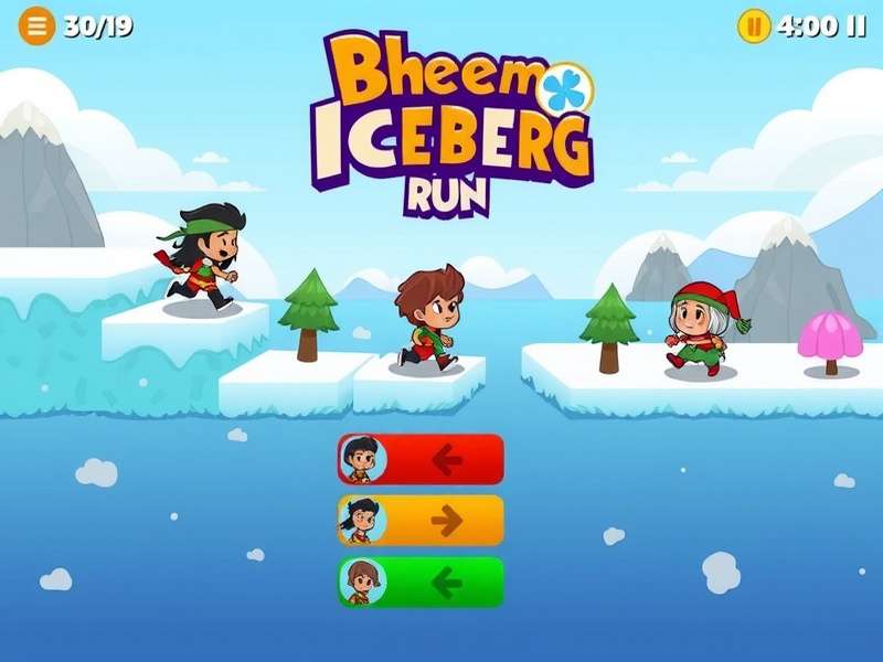 Character selection screen in Bheem Iceberg Run