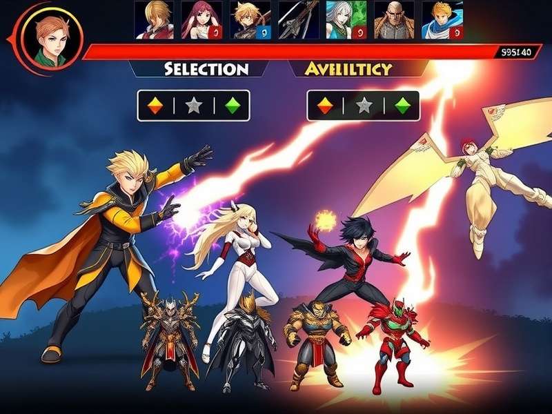 Lightning Strike Force character lineup showing diverse heroes