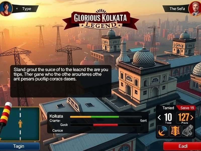 Glorious Kolkata Legend gameplay screenshot showing Kolkata cityscape