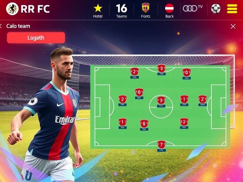 Tactical Formations in RR FC Ultimate Victory RR FC Ultimate Victory tactical formation screen