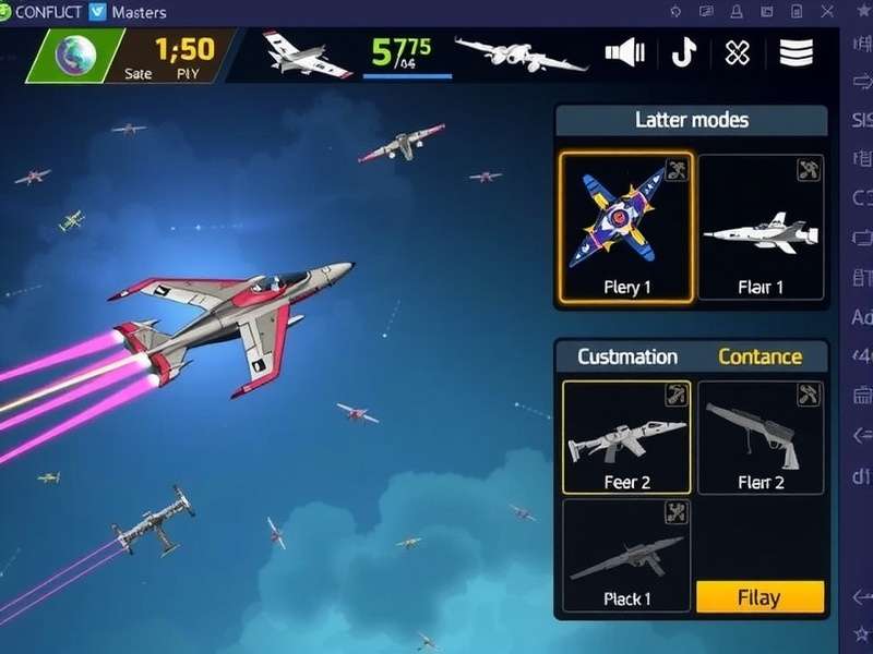 Sky Conflict Masters weapon customization interface