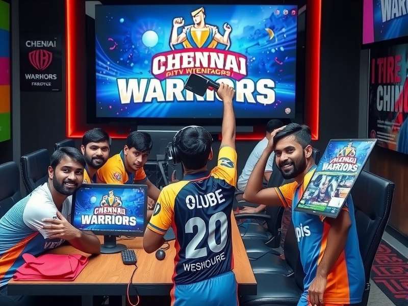 Chennai Warriors team celebrating victory at tournament