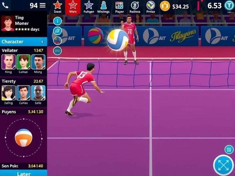 Taj Volley Elite Star gameplay screenshot showing intense volleyball action