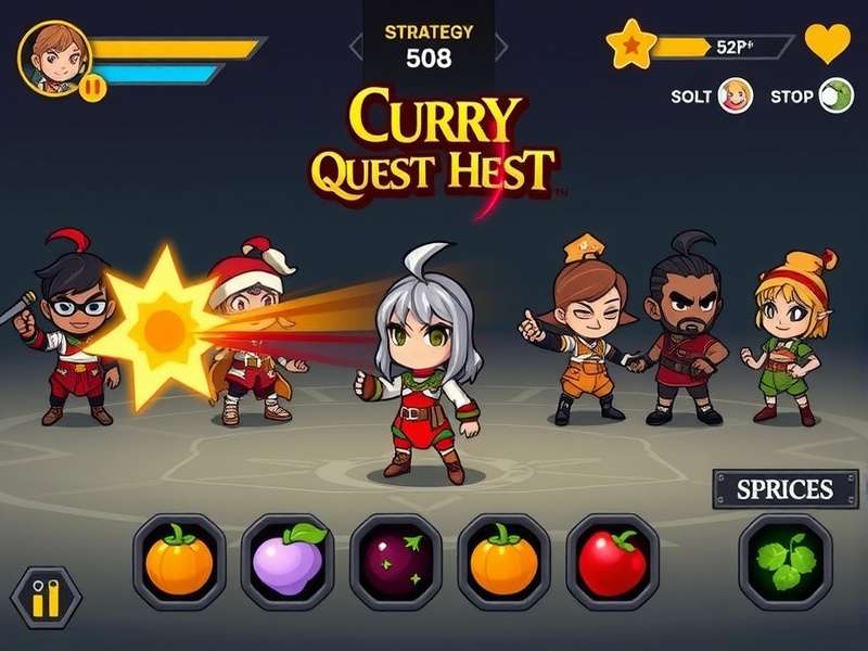 Curry Quest Hero gameplay screenshot showing character using spice powers
