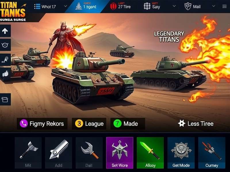 Titan Tanks Sunga Surge customization interface