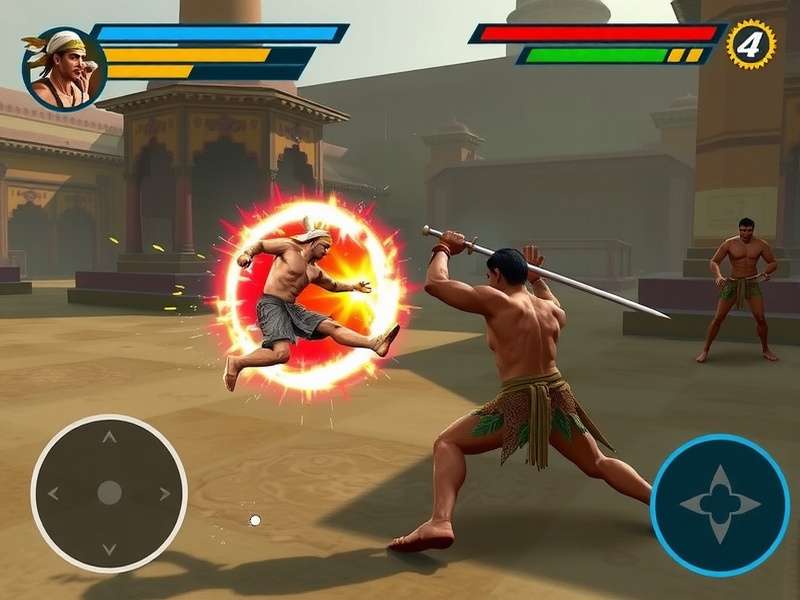 Fierce Warrior Combat gameplay screenshot showing intense martial arts action
